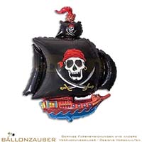 Folienballon Schiff Piraten schwarz 94cm = 37inch